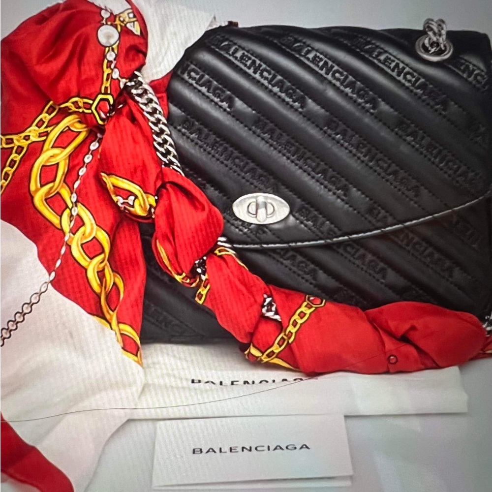 Balenciaga Reporter scarf-detail shoulder bag